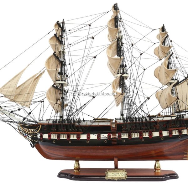 USS Constitution Tall Ship Fully Assembled Wooden Ship Model