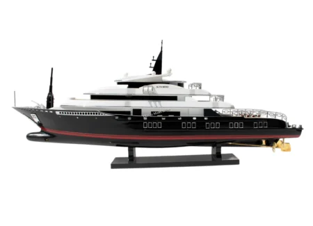 Alfa Nero Yacht Handmade Wooden Motor Yacht Model