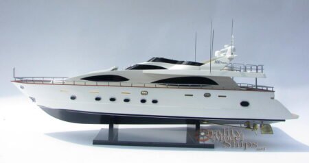 Azimut Jumbo 100 34" Handcrafted Wooden Display Model Yacht