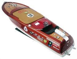 Super Riva Zoom Handmade Wooden Model Speedboat