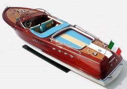 Super Riva Lamborghini Handmade Wooden Model Speedboat