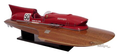 Ferrari Hydroplane Classic Wooden Speed Boat Display Model