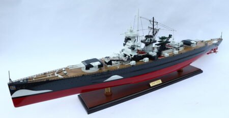 Graf Spee Camouflaged Wooden Warship Model