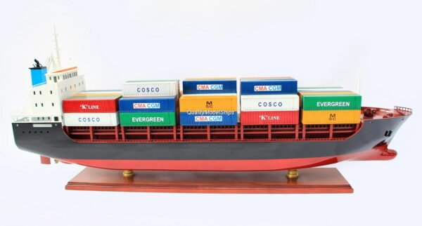 New Build Container Ship Model Without Containers Custom Container Ship Model Display Ready - Quality Model Ships