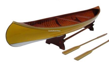 Peterborough Scale Handcrafted Canoe 24" Yellow & White