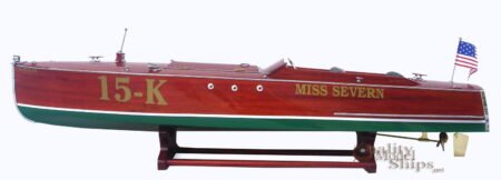Miss Severn Handcrafted Wooden Model Boat 32" ready for display