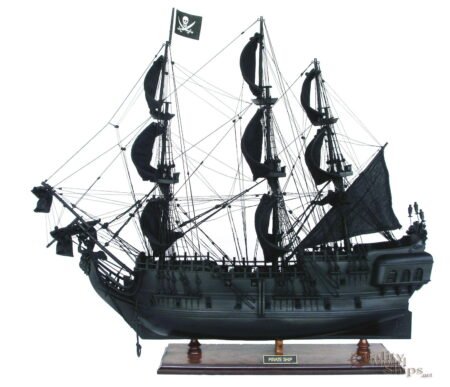 Black Pearl Pirate Ship Ready Display Wooden Ship Model 37"