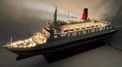 Handcrafted Queen Elizabeth 2 Ocean Liner 40" with Lights