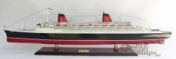 SS France French Ocean Liner Wooden Ship Model Scale 1:300