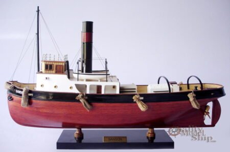 Sanson Wooden Tug Boat Model Display Ready