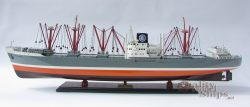 Seine Lloyd Handcrafted Cargo Ship Model Ready for Display