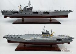 USS AMERICA CV-66 - Handcrafted Aircraft Carrier Display Model Scale 1/300 NEW