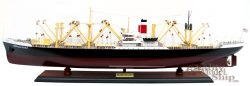 SS American Scout C-2 Cargo Ship 35" Handmade Wooden Cargo Ship Model NEW