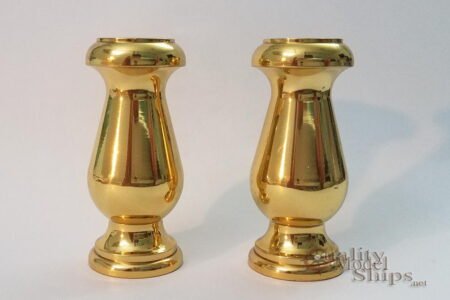 Quality Model Ship Display Pedestals - Solid Turned Brass & Chromed