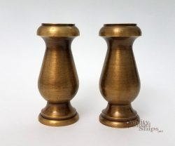 Quality Model Ship Display Pedestals - Solid Turned Brass - Antique Finished