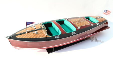 Chris Craft Triple Cockpit 26" Handmade Wooden Model Speed boat