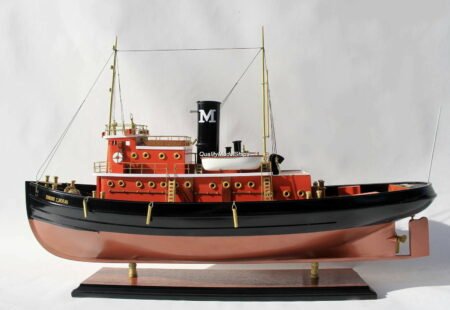 Edmond J. Moran Handcrafted Tug Boat Model Display Ready