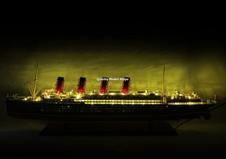 RMS Mauretania with Lights Cunard Line Ocean Liner Wooden Ship