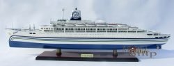 SS SeaBreeze Ocean Liner Wooden Ship Model 34" Scale 1:212