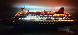 Nippon Maru Handcrafted Ocean Liner 32" with Lights