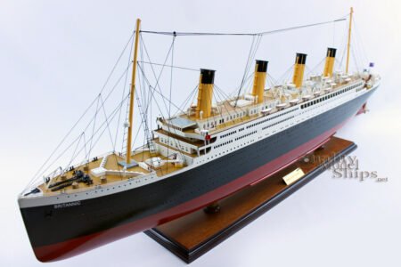 RMS Britannic White Star Line Olympic-Class Ocean Liner Wooden Ship Model 40"