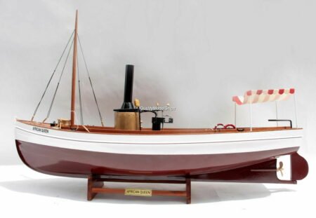 African Queen Historic Steamboat - Handmade Wooden Model Boat