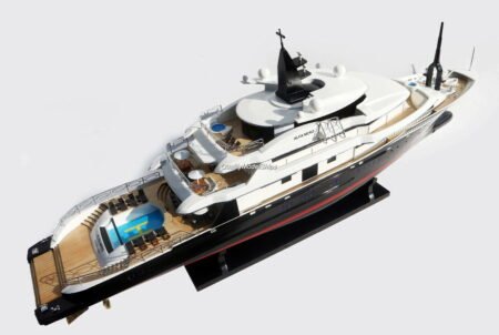 Alfa Nero Handcrafted Display Model Yacht