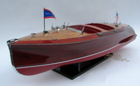 Chris Craft Barrel Back Handmade Wooden Classic Boat 26"