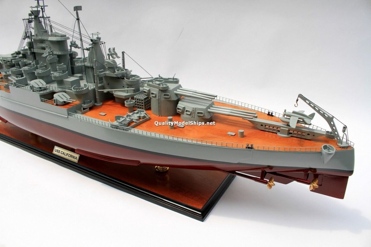 USS CALIFORNIA (BB-44) Battleship Wooden Ship Model - Quality Model Ships