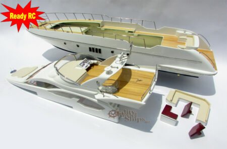 Handcrafted Azimut 70 Ready to Convert for RC Yacht Model 34"