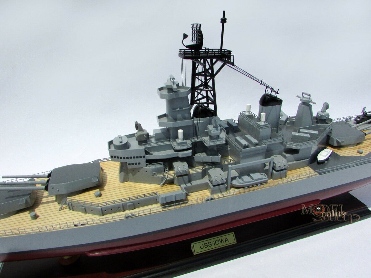USS Iowa BB 61 Handcrafted War Ship Display Model 39 Quality USS Iowa BB 61 Handcrafted War Ship Display Model 39 Quality