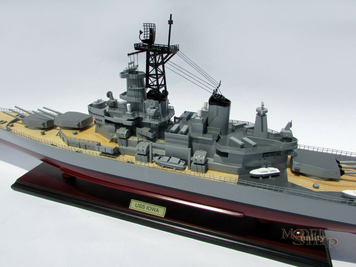 USS Iowa BB 61 Handcrafted War Ship Display Model 39 Quality USS Iowa BB 61 Handcrafted War Ship Display Model 39 Quality