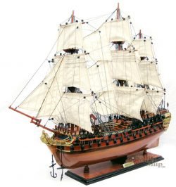 HMS Bellona Tall Ship Full Assembled 28" Wooden Model Ship