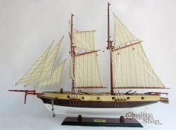 America's Privateer Lynx 1812 Topsail Schooner Tall Ship Model Ready for Display