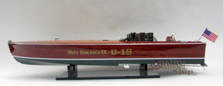 Gar Wood Miss America IX U-19 32" - Handmade Wooden Model Racing Boat